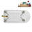58" Streamlin Clawfoot Tub,Tray,Drain, Clawfeet-101628925-102219863