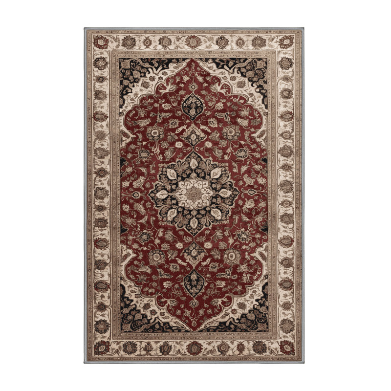 Machine Washable Persian Gray Area Rug, Runner 2' x 4'