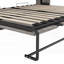 Lit escamotable pleine grandeur avec armoire pliante, sans sommier tapissier, gris