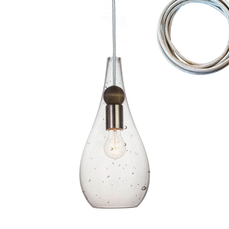 Earth 1 - Light Pendant, Brushed Nickel, 13.5" H x 6" W x 6" D, No Bulb