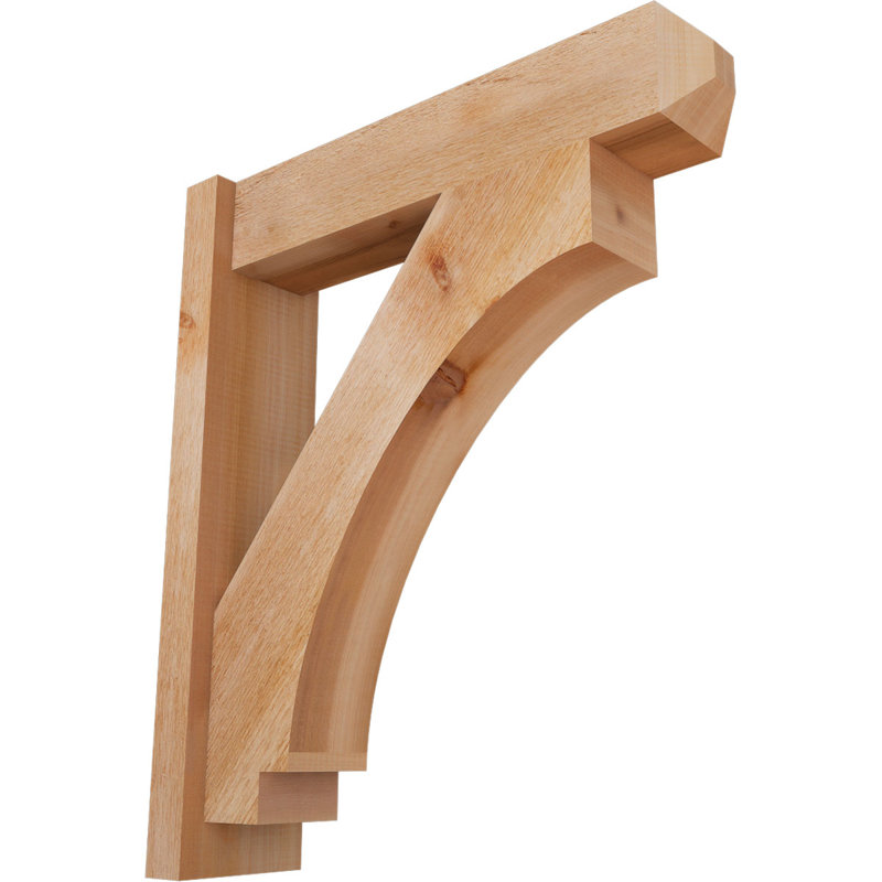 6"W x 24"D x 28"H Imperial Rough Sawn Craftsman Outlooker, Western Red Cedar, 6" W Western Red Cedar (Rough Sawn)