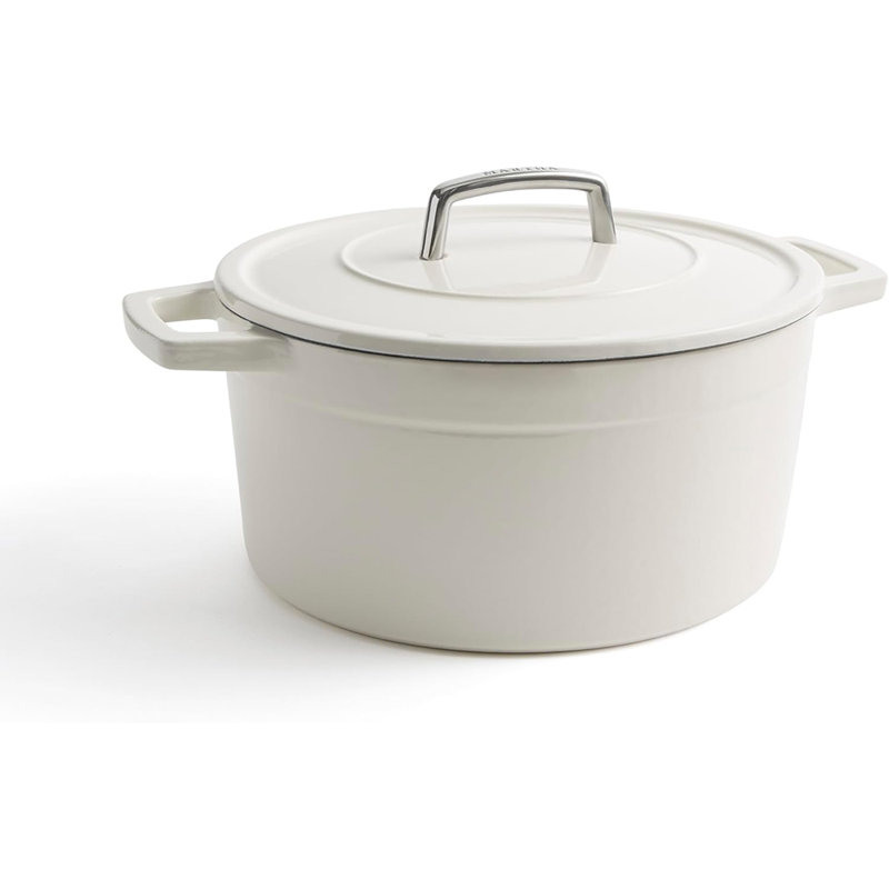 Martha by Martha Stewart 7 QT Enameled Cast Iron Dutch Oven w/Lid, Crescent Moon