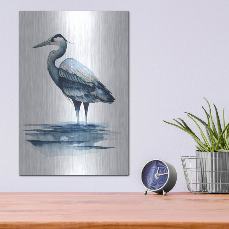 «Azure Heron I» par Grace Popp, H 16 po x l 12 po