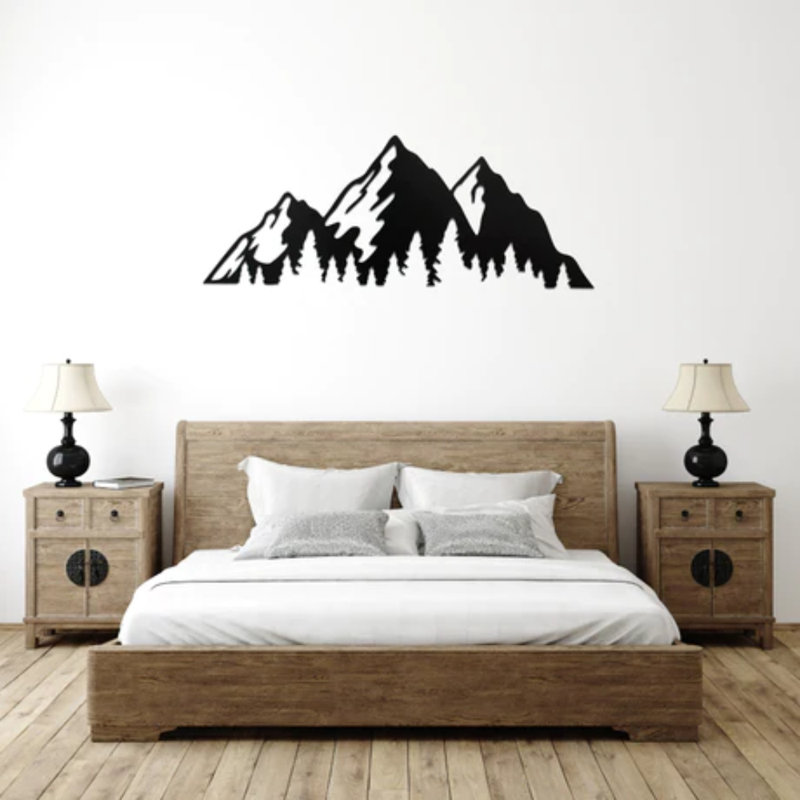 Décoration murale Timberline, Noir, H 60 po x l 16 po x P 0,12 po