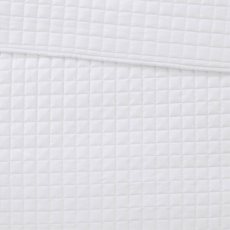 Ensemble de courtepointe réversible 3 pièces blanc double / grand, Blanc, Courtepointe double / grand + 2 pièces supplémen