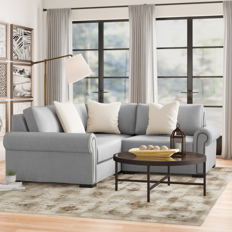Canapé modulaire de coin révolutionnaire 83 po Performance Fabrics® Mosely, Revolution® gris