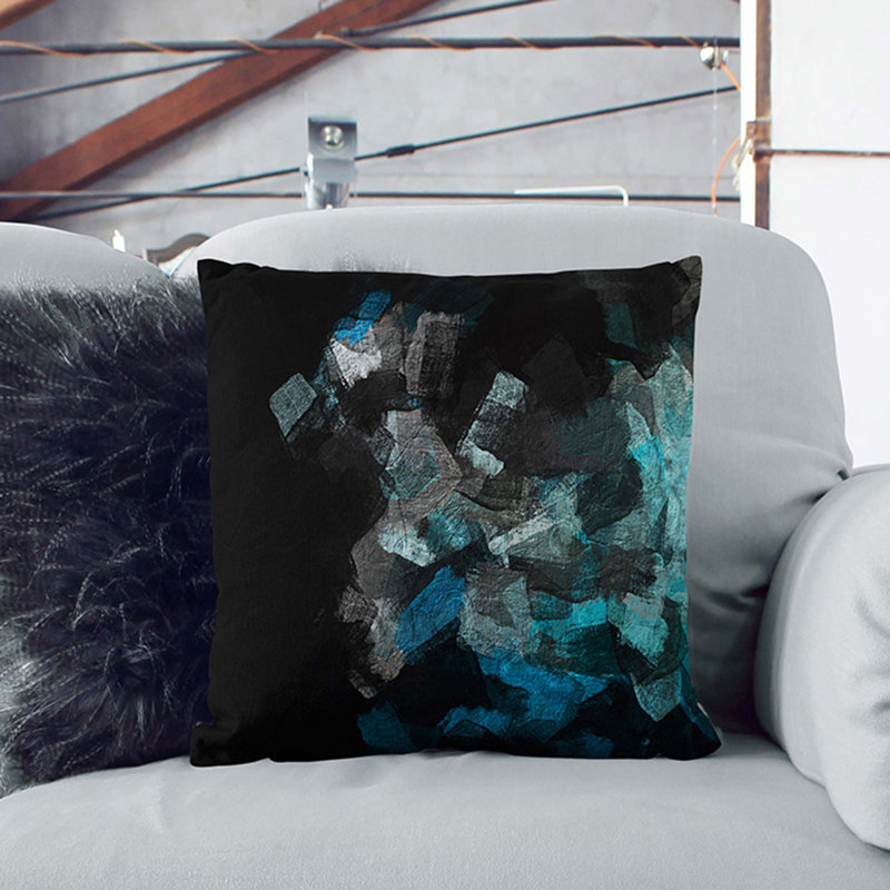 Abstract Square Throw Cushion, 40cm H x 40cm W x 15cm D