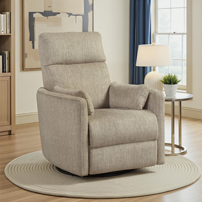 Tinashe 33" Modern & Contemporary Manual Swivel Glider Recliner - Upholstered Recliner With 360-Degree Swivel, Glider & Recliner In One And Comfortabl