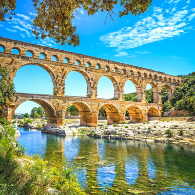 Aqueduc romain Pont du Gard sur toile par Stevanzz
