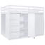 Lit mezzanine blanc avec compartiments de rangement polyvalents - Élégant et fonctionnel, optimisez l'espace de votre chambre à coucher