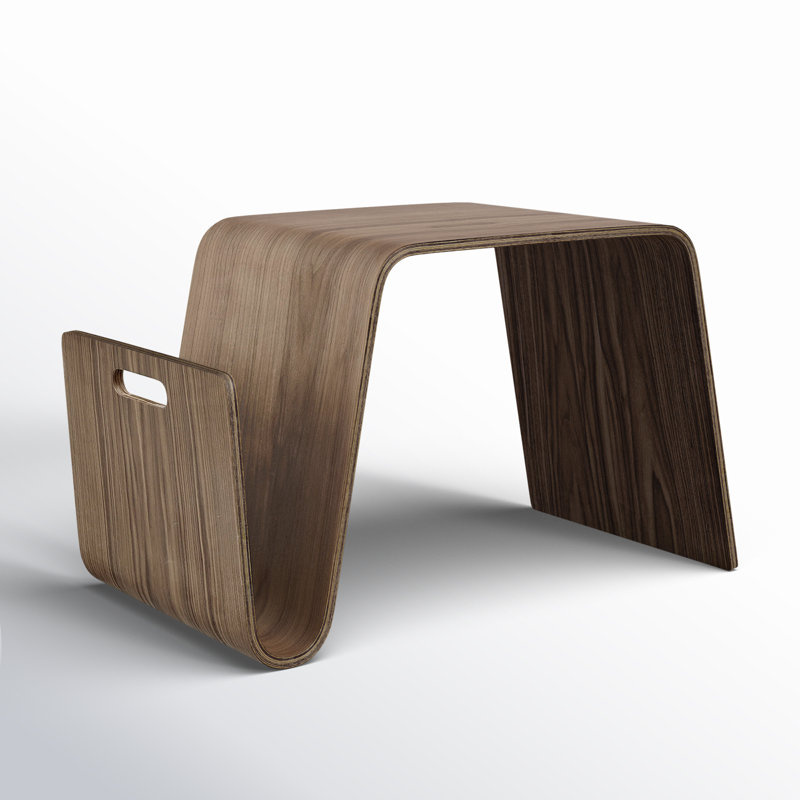 Meiko Abstract End Table , Walnut