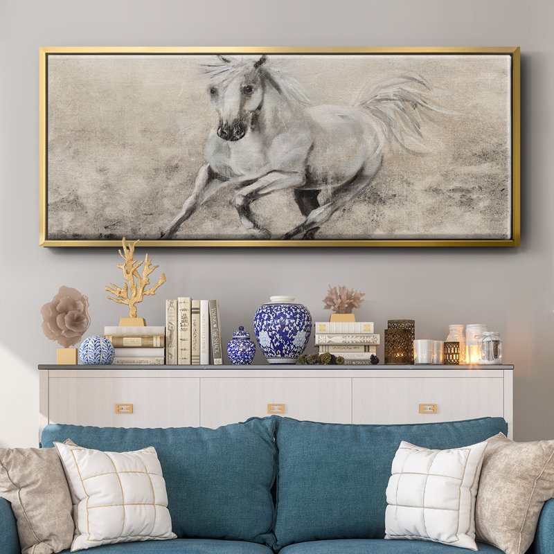 Majestic Stallion II - toile encadrée, H 24 po x l 60 po