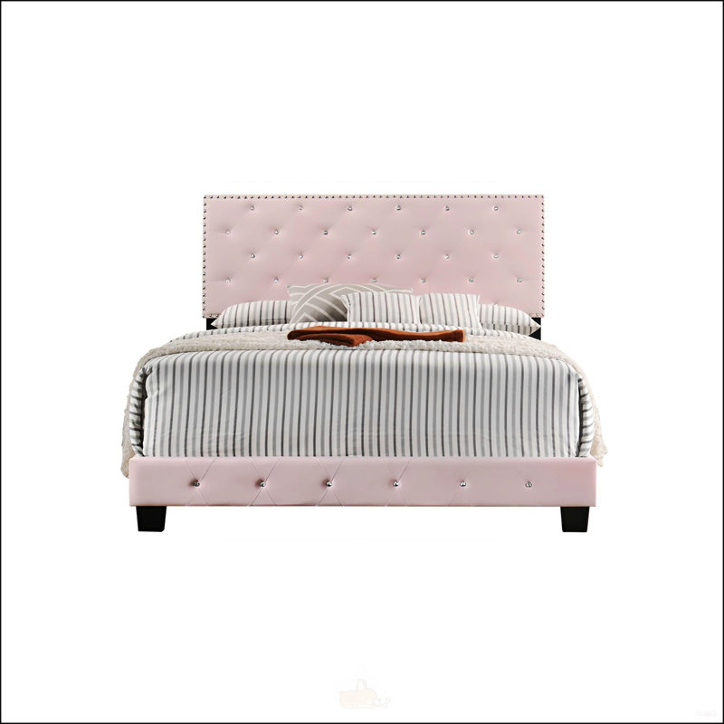 Lit double transitionnel Chic Chic, Double, Rose