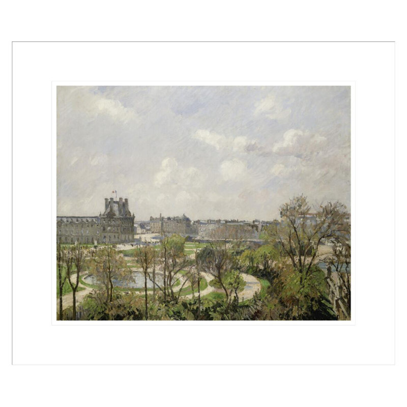 «Jardin des Tuileries Spring Morning» par Camille Pissarro, impression giclée sur cadre, H 17,75 po x l 20,8 po