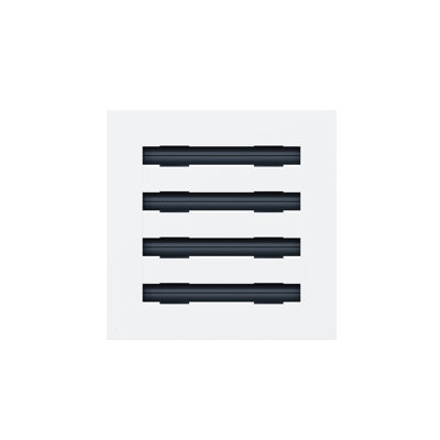 Matte White Square Metal Vent Cover Sleek Wall & Ceiling Decorative Register Grille