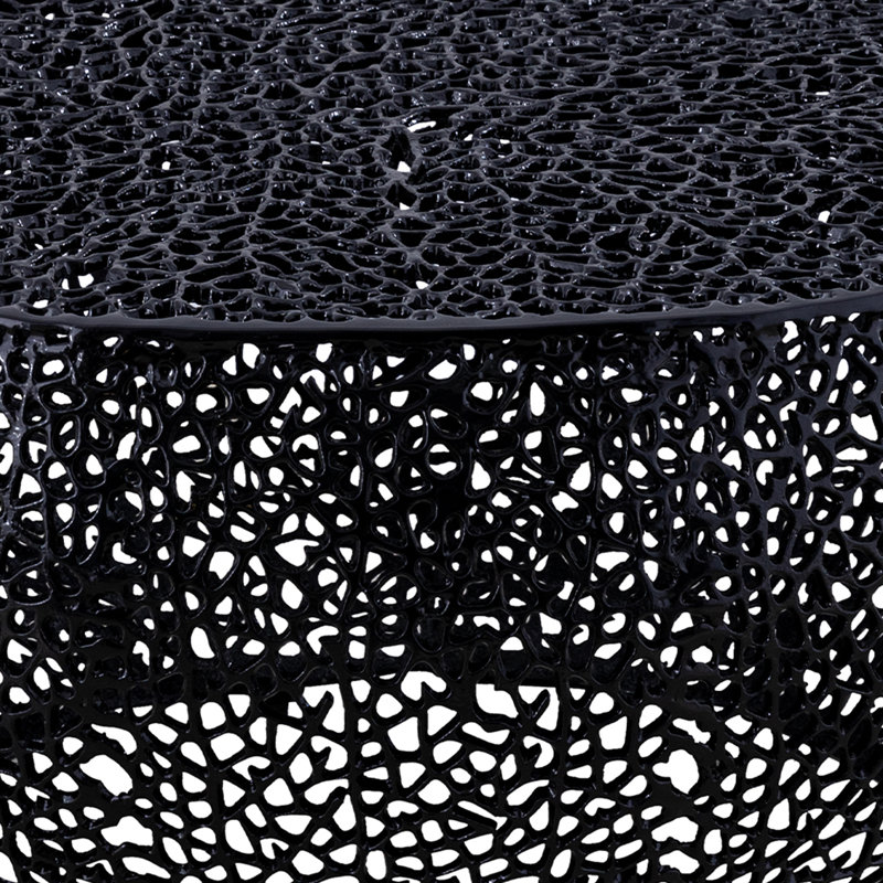 Table basse en aluminium Kawanna, Noir