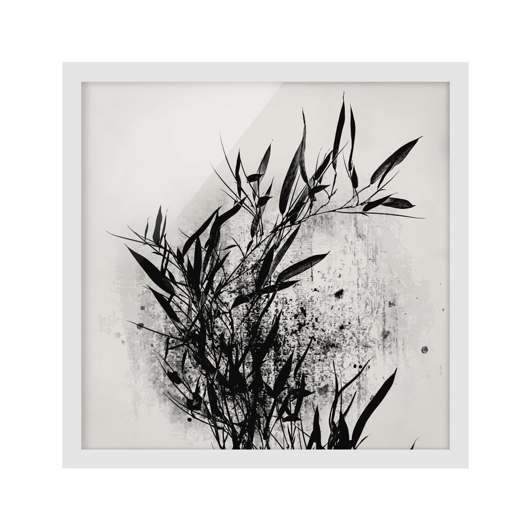 Gerahmter Grafikdruck Flora - Black Bamboo