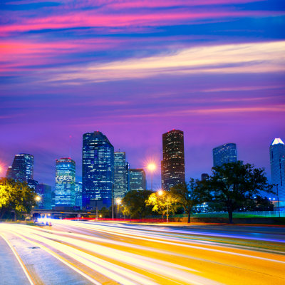Houston Texas Skyline - Wrapped Canvas Print