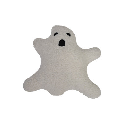 Faux Sherpa Fabric Ghost Shaped Pillow