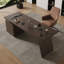 Bureau rectangulaire à 3 tiroirs Smoky Wood-644107664-644107666