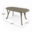 Table de salle à manger en bois massif Belluno, table de cuisine, table de patio-100501967