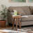 Gianni Acacia Wood Versatile Decorative Stool - Artistic Side Table With Rounded Three-Leg Base