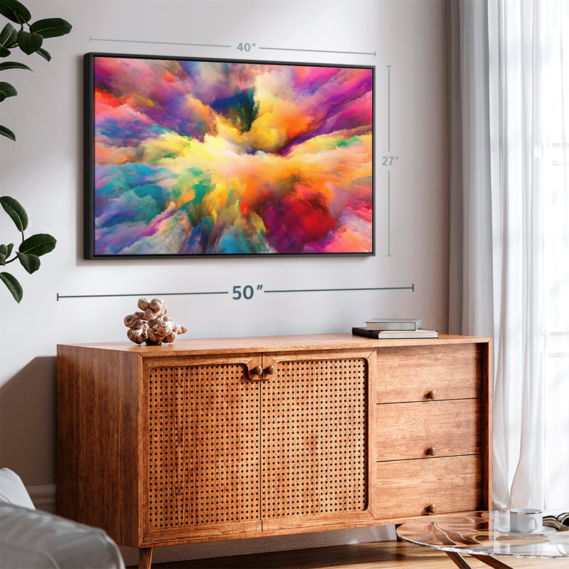 Impression sur toile abstraite Cloud Convergence, H 27 po x l 40 po
