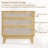 Rattan Drawer Dresser, 3 Wood Drawers-1503313195