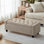 Banc de rangement rembourré en polyester 48,8 po
