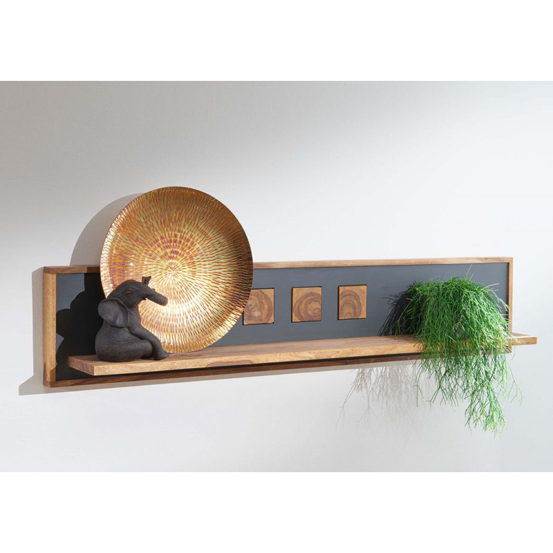 Turin Sheesham Solid Wood Accent Shelf, 30cm H x 150cm W x 22cm D