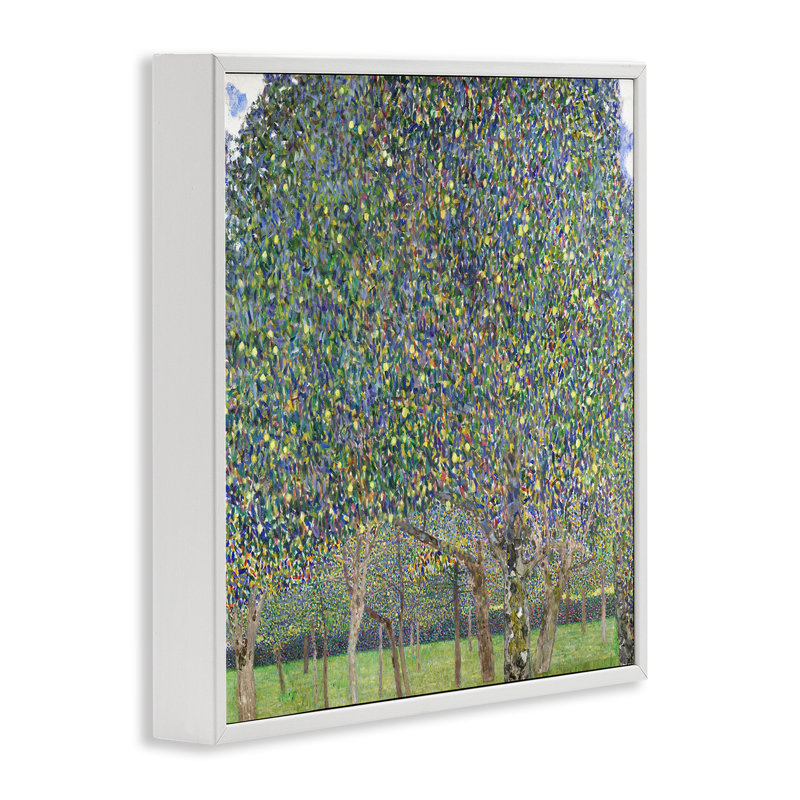Abstrait mosaïque abstraite encadrée par Gustav Klimt, Estampe numérique encadrée blanc bord de mer, H 12 po x l 12 po