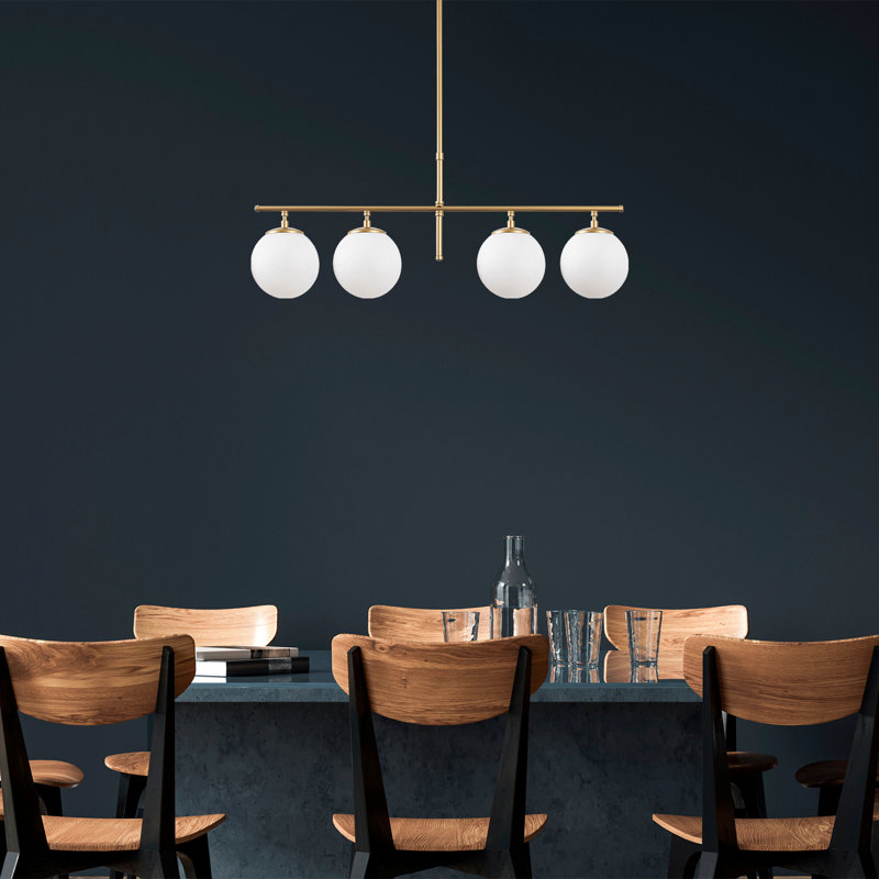 Brecken 4 - Light Kitchen Island Pendant, Shiny Gold