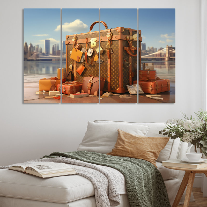 Louis Emblématique Voyage II sur toile, reproduction de 4 pièces