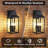 4-Light 22.6"H Black Outdoor Wall Light,1-Pack Wall Lantern Sconce With Clear Glass-2121091976-2121091981