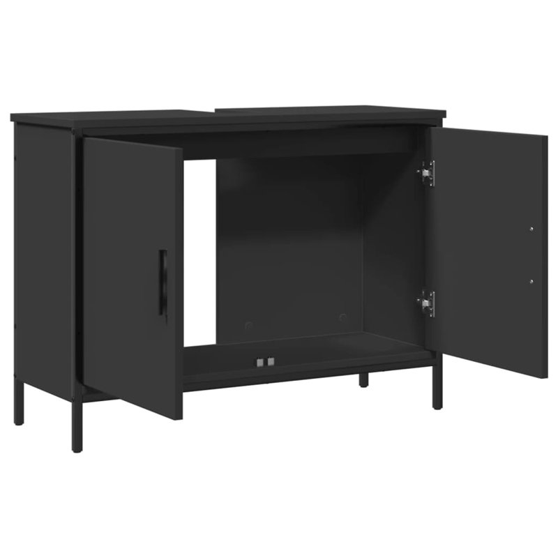 Awalt 80mm Single Bathroom Vanity, Black