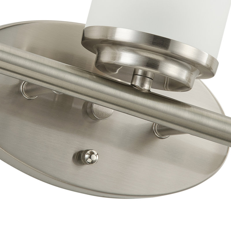 Miroir à 3 lumières en verre nickel satiné à intensité variable, Nickel