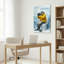 Tableau mural humoristique « Scellez l'affaire » sur toile, représentant un phoque en veste jaune sur les toilettes (1 pièce)-1112053379