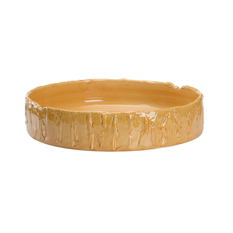 Capaci Bowl - Blanco, Ocher Glaze