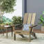 Chaises Adirondack pliantes Comfort, design moderne en bois gris pour patio