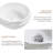 Topcraft 15.75 Inch White Round Diamond Pattern Ceramic Bathroom Sink