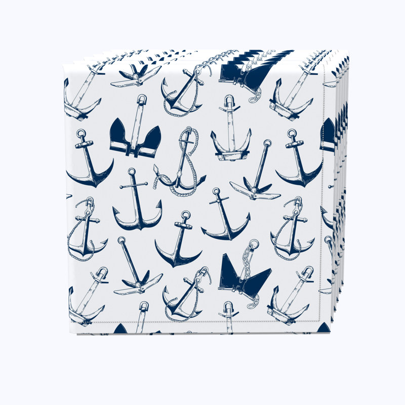 100% Cotton Nautical Square Napkin