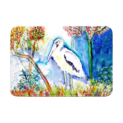 Summer Wood Stork Bath Mat