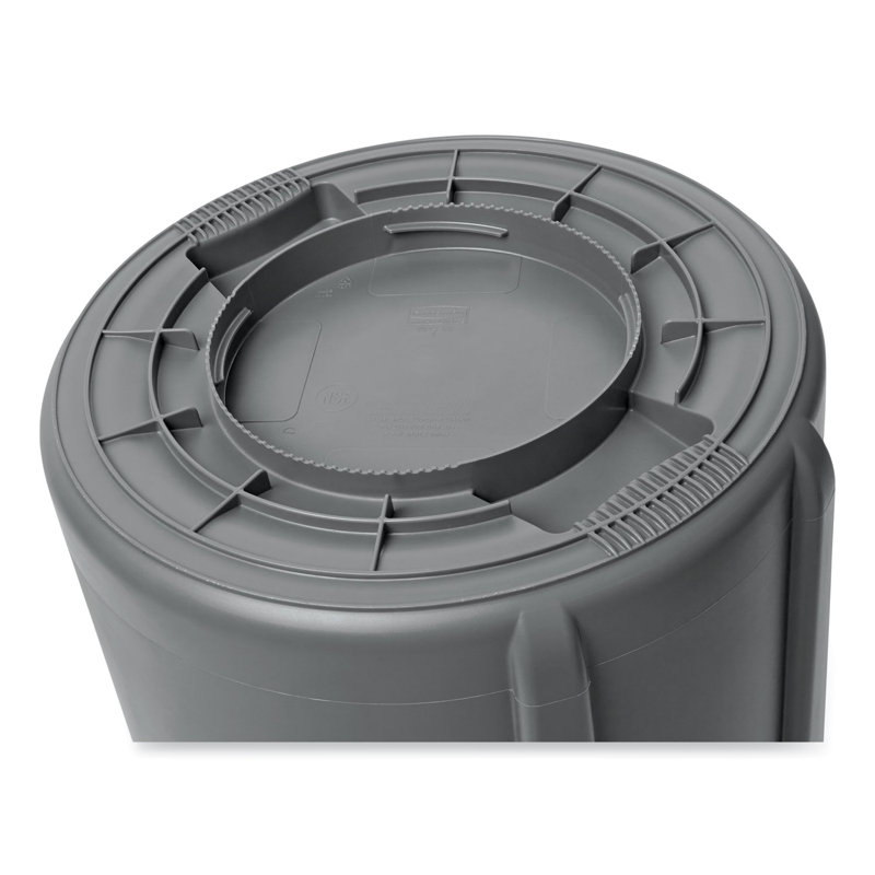 Rubbermaid® Commercial Round Brute® Container Plastic Open Kitchen Trash Can - 55 Gallons