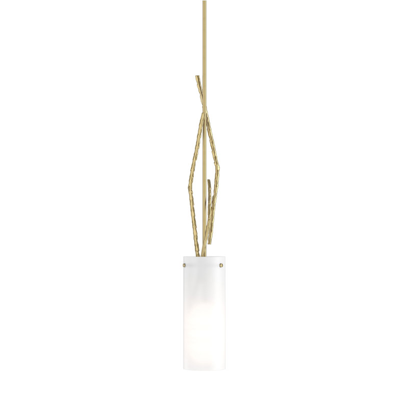 Brindille 1 - Light Single Cylinder Pendant, Modern Brass