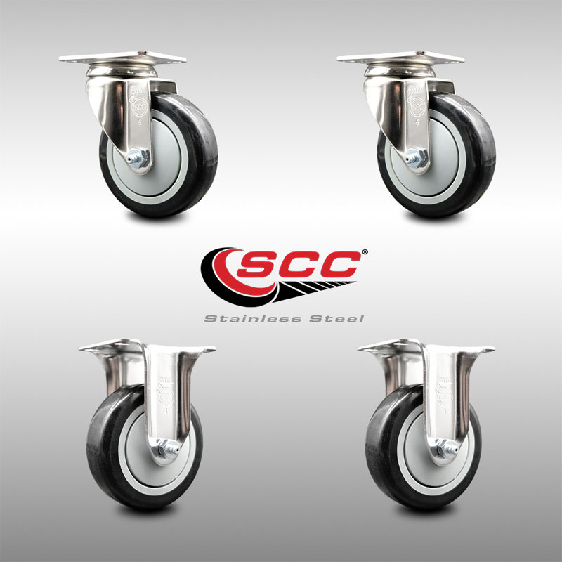 Polyurethane Casters, Black