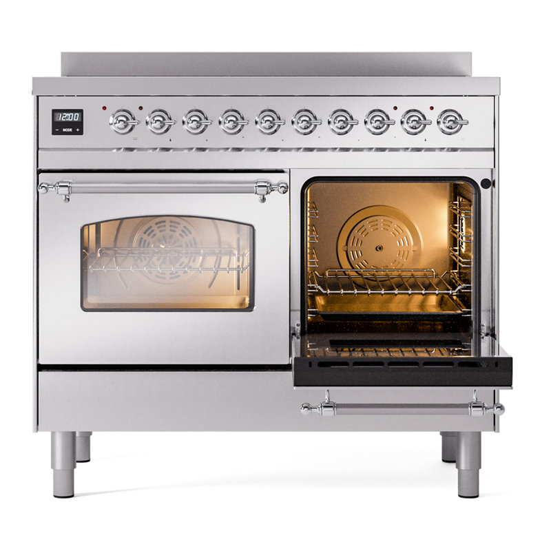 ILVE Nostalgie II 40 in Induction Range, Stainless Steel/Chrome