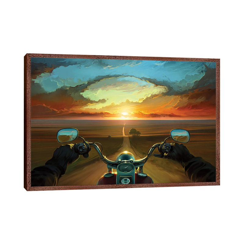 Land Of The Winds by Artem Rhads Chebokha - Print on Canvas, 45.72cm H x 66.04cm W x 3.81cm D, Classic Brown Wood Framed