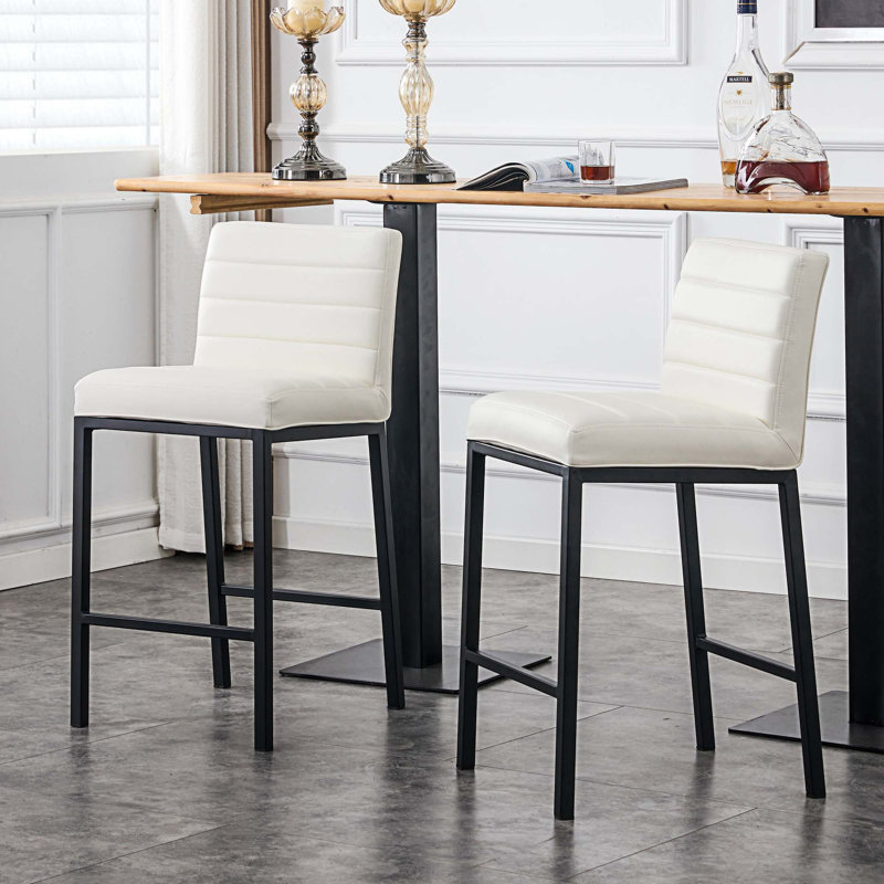 Tabouret de comptoir 25,4 po Gianlucca, Blanc