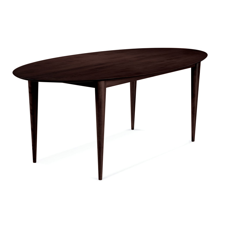 Angelet Maple Oval Solid Wood Dining Table, Java, 29" H x 42" W x 80" D