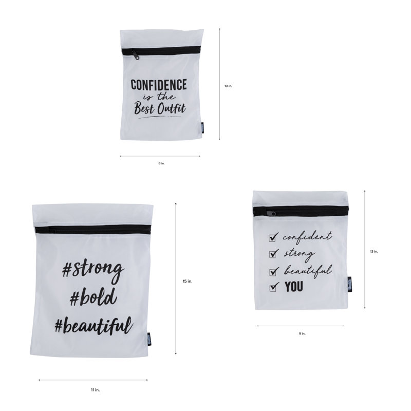 Ensemble de trousse de toilette en maille imprimée 3 pièces
